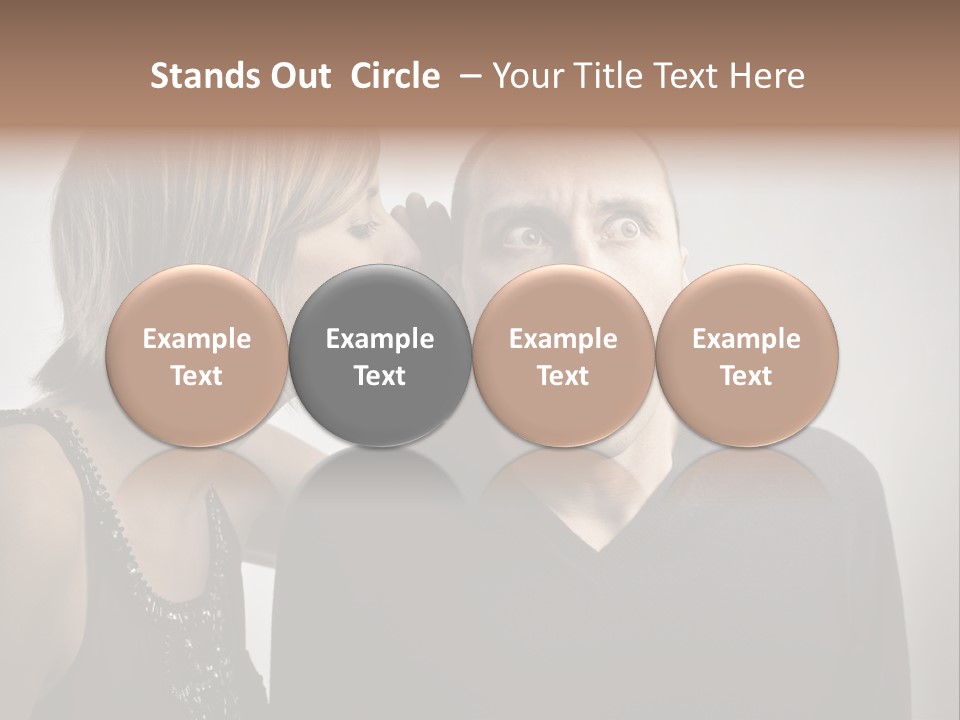 Portrait Gossip Happy PowerPoint Template