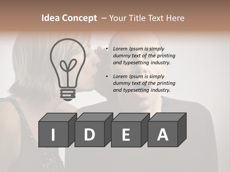 Portrait Gossip Happy PowerPoint Template