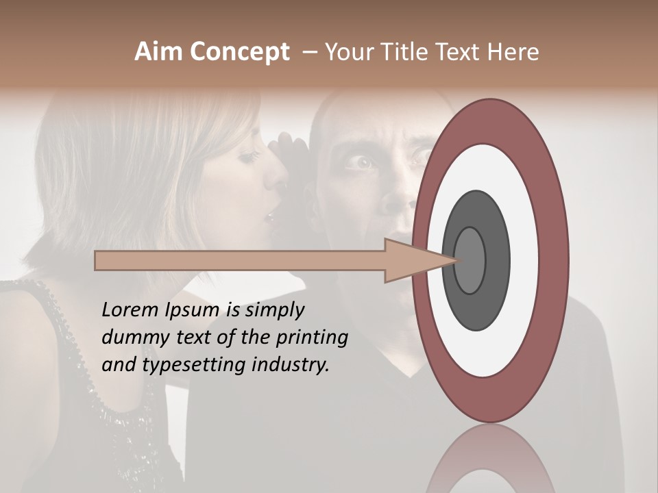 Portrait Gossip Happy PowerPoint Template