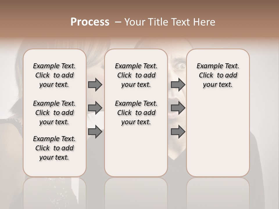 Portrait Gossip Happy PowerPoint Template