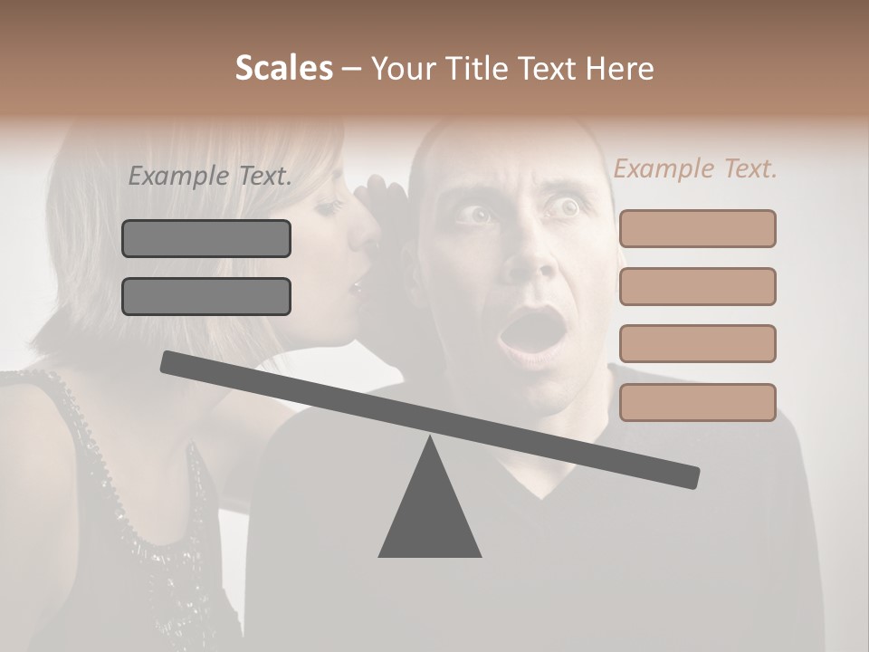 Portrait Gossip Happy PowerPoint Template