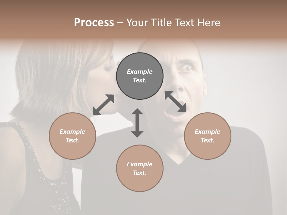 Portrait Gossip Happy PowerPoint Template