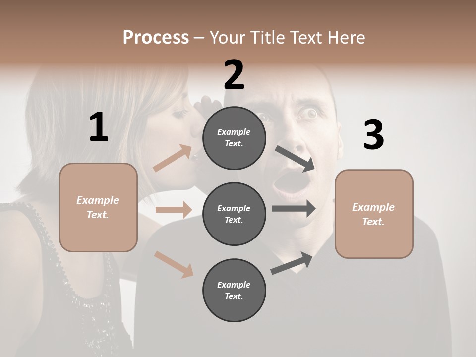 Portrait Gossip Happy PowerPoint Template