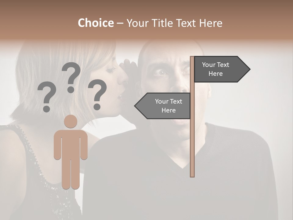 Portrait Gossip Happy PowerPoint Template