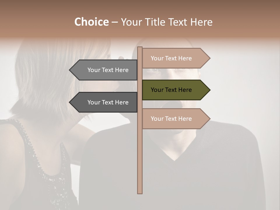 Portrait Gossip Happy PowerPoint Template