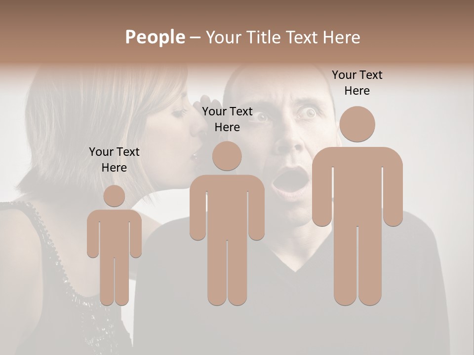 Portrait Gossip Happy PowerPoint Template