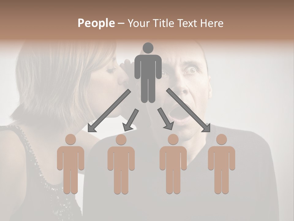 Portrait Gossip Happy PowerPoint Template