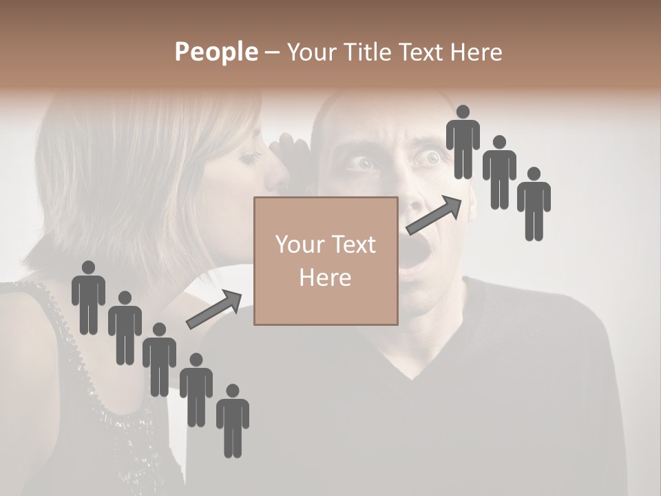 Portrait Gossip Happy PowerPoint Template