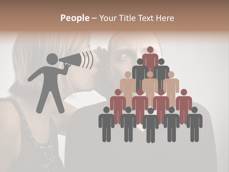 Portrait Gossip Happy PowerPoint Template