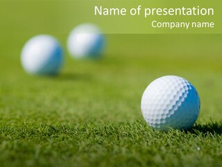 Green Ball Chip PowerPoint Template