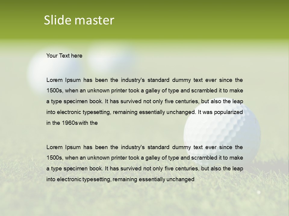 Green Ball Chip PowerPoint Template
