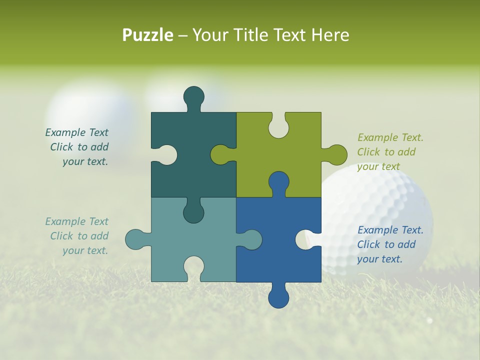 Green Ball Chip PowerPoint Template