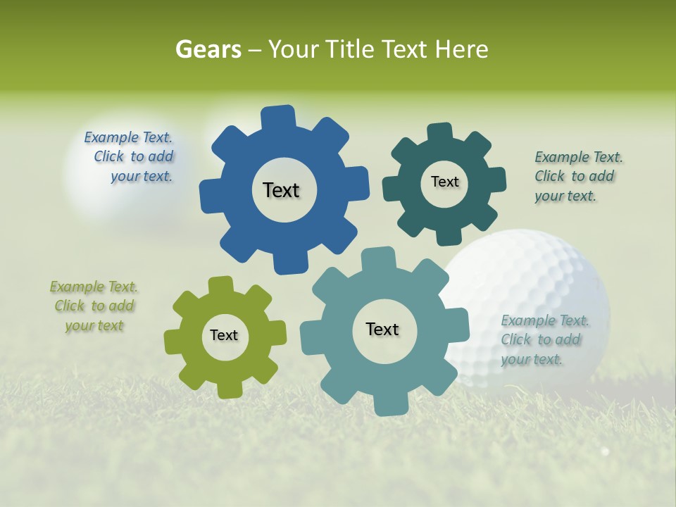 Green Ball Chip PowerPoint Template