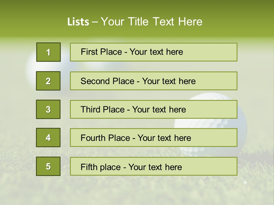 Green Ball Chip PowerPoint Template
