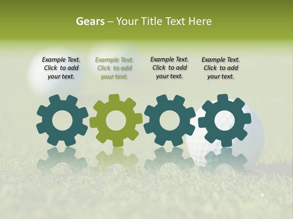 Green Ball Chip PowerPoint Template