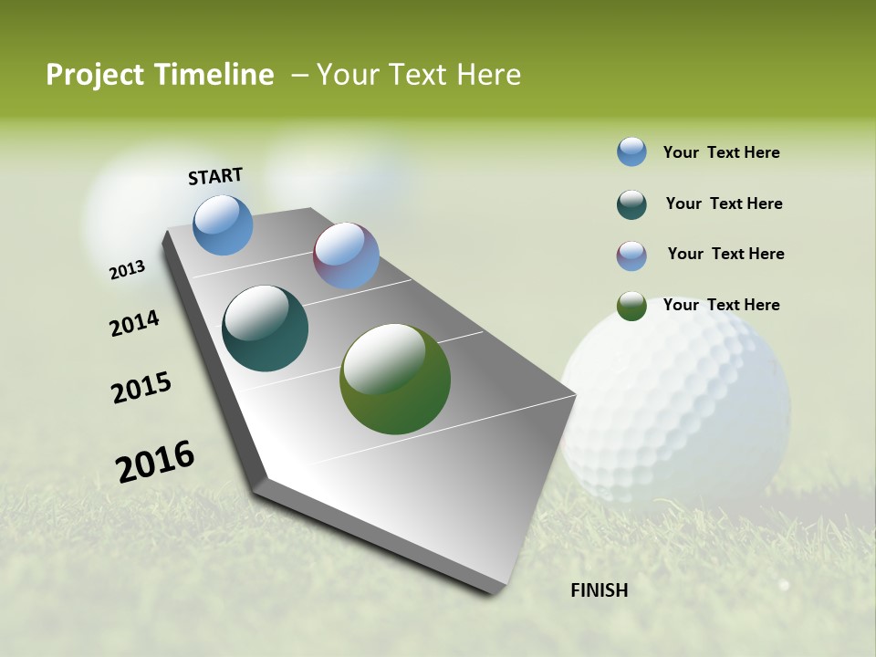 Green Ball Chip PowerPoint Template