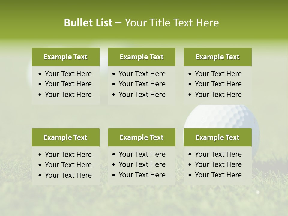 Green Ball Chip PowerPoint Template