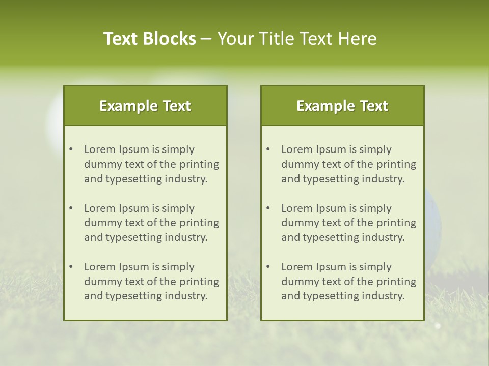 Green Ball Chip PowerPoint Template