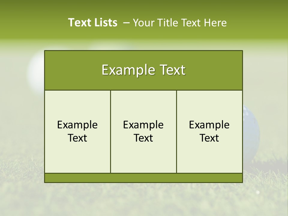 Green Ball Chip PowerPoint Template
