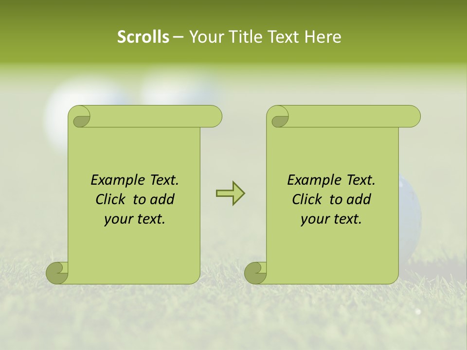 Green Ball Chip PowerPoint Template