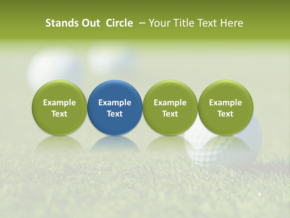 Green Ball Chip PowerPoint Template