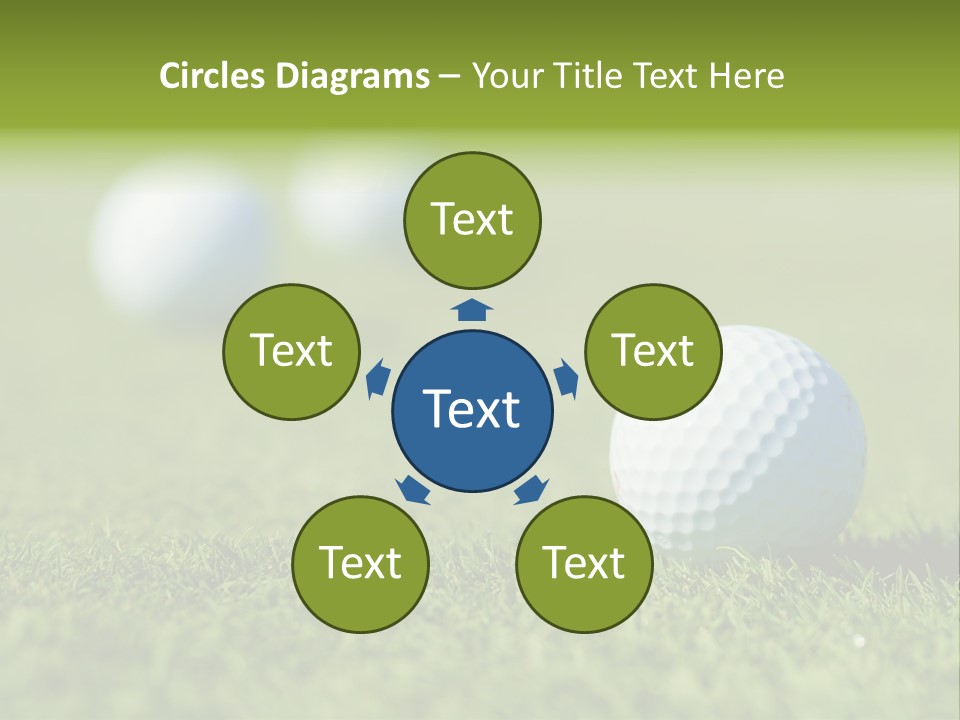 Green Ball Chip PowerPoint Template