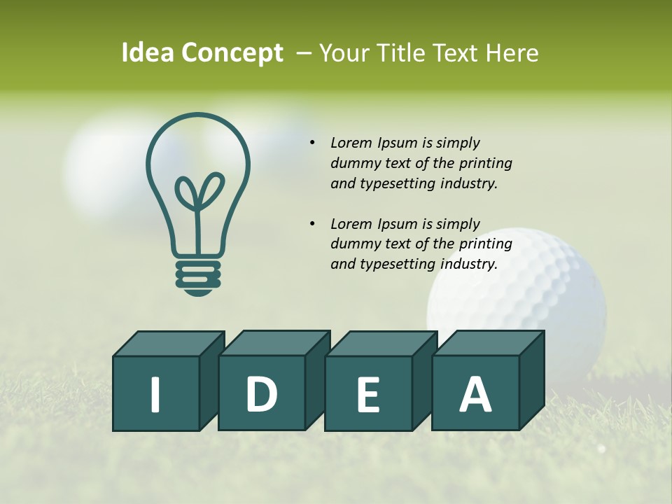 Green Ball Chip PowerPoint Template