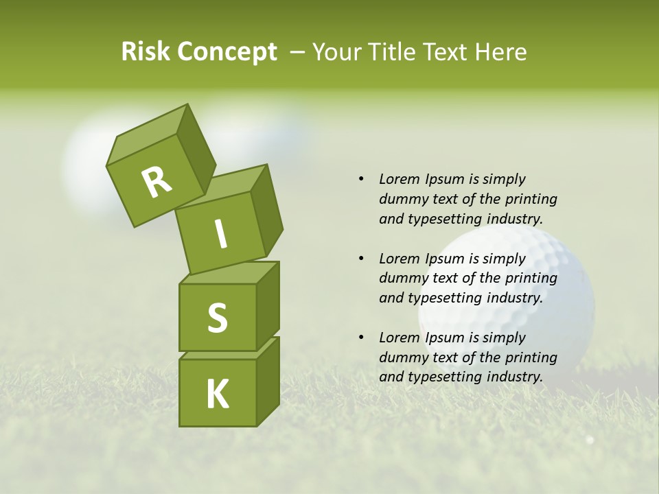 Green Ball Chip PowerPoint Template