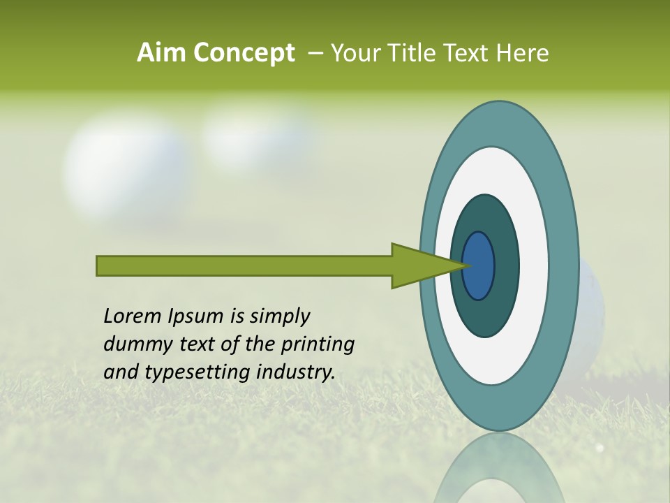 Green Ball Chip PowerPoint Template