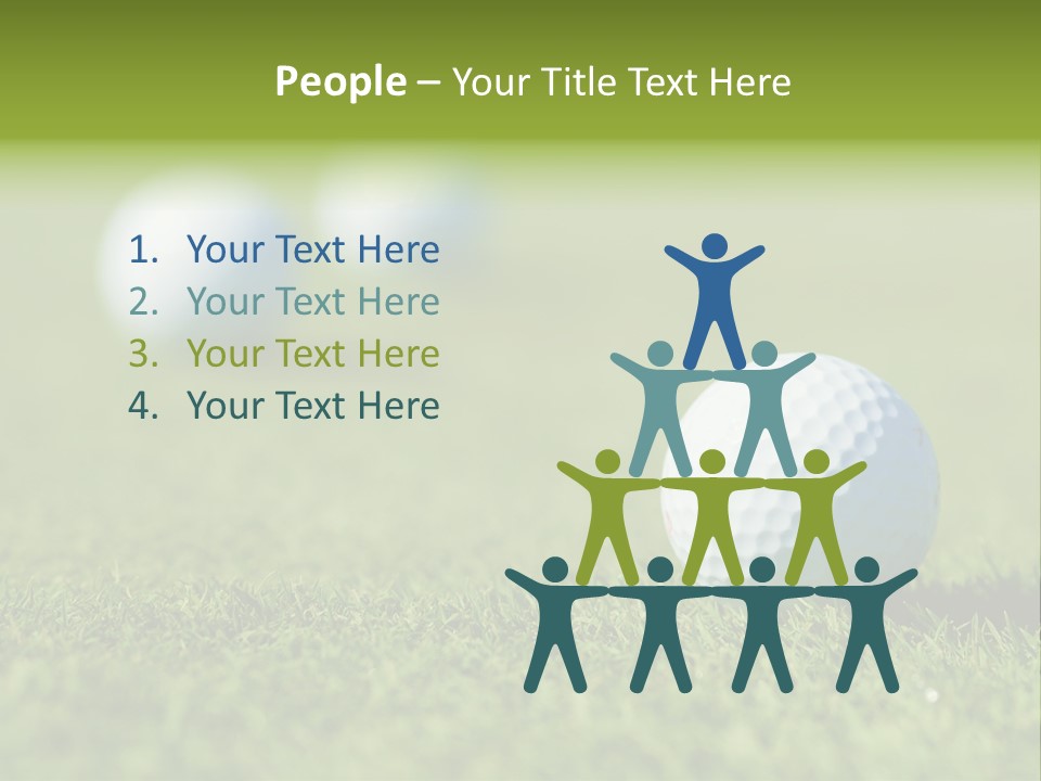 Green Ball Chip PowerPoint Template