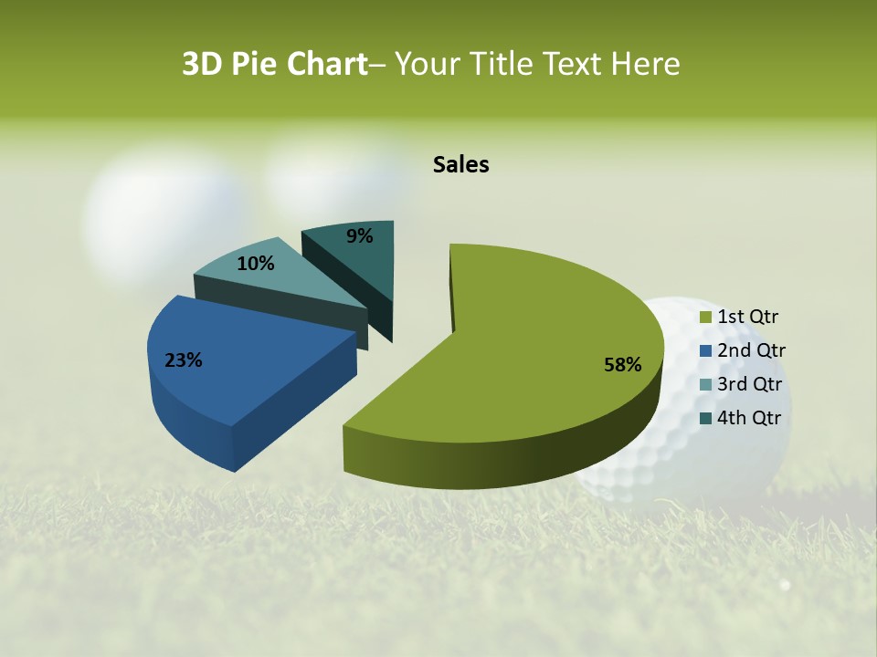 Green Ball Chip PowerPoint Template
