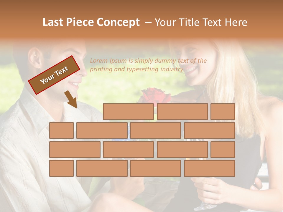 Rosa Flower Girlfriend PowerPoint Template