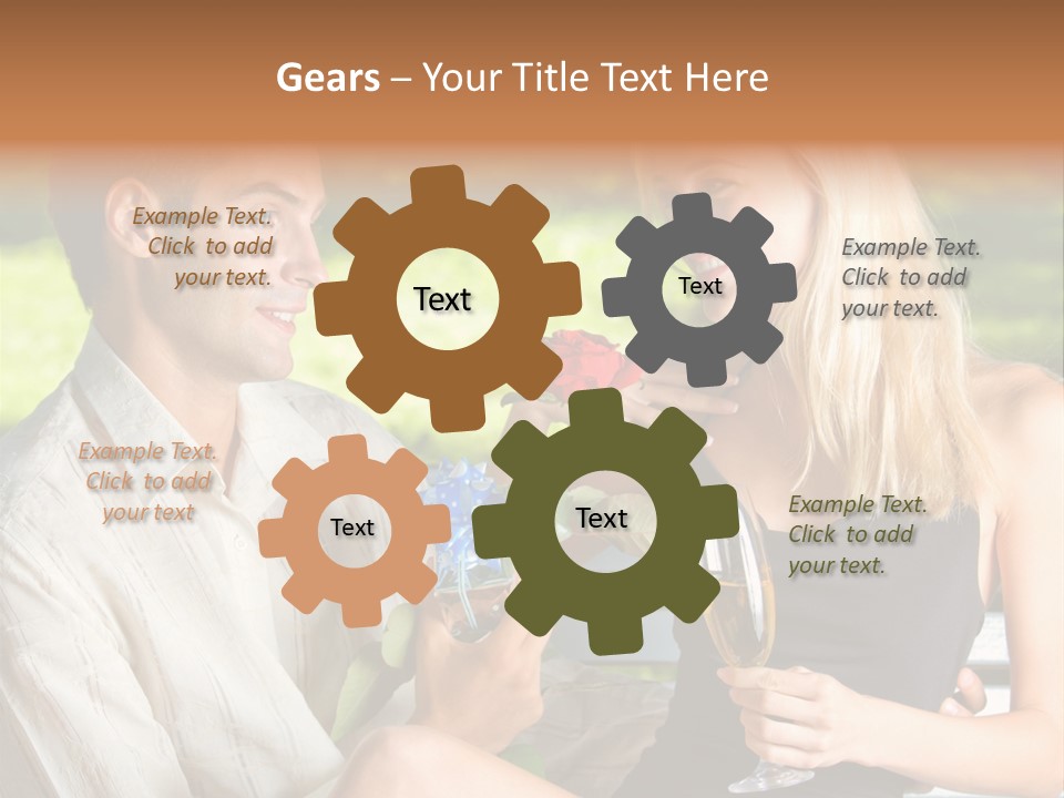 Rosa Flower Girlfriend PowerPoint Template