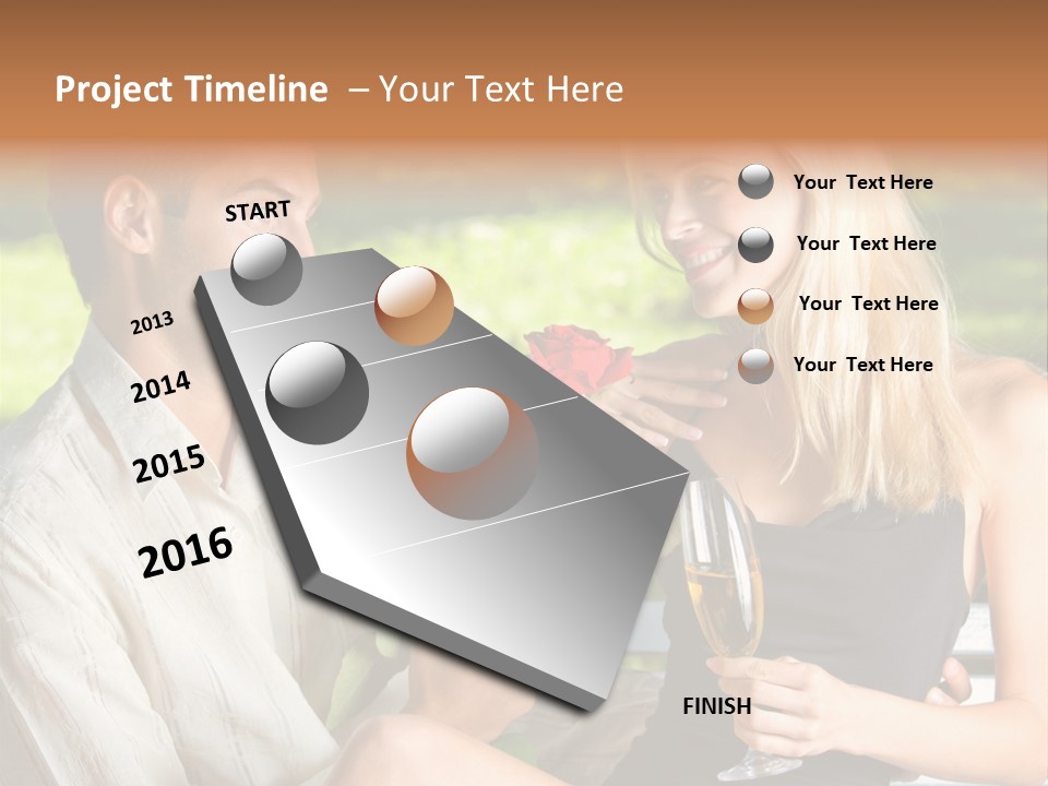 Rosa Flower Girlfriend PowerPoint Template