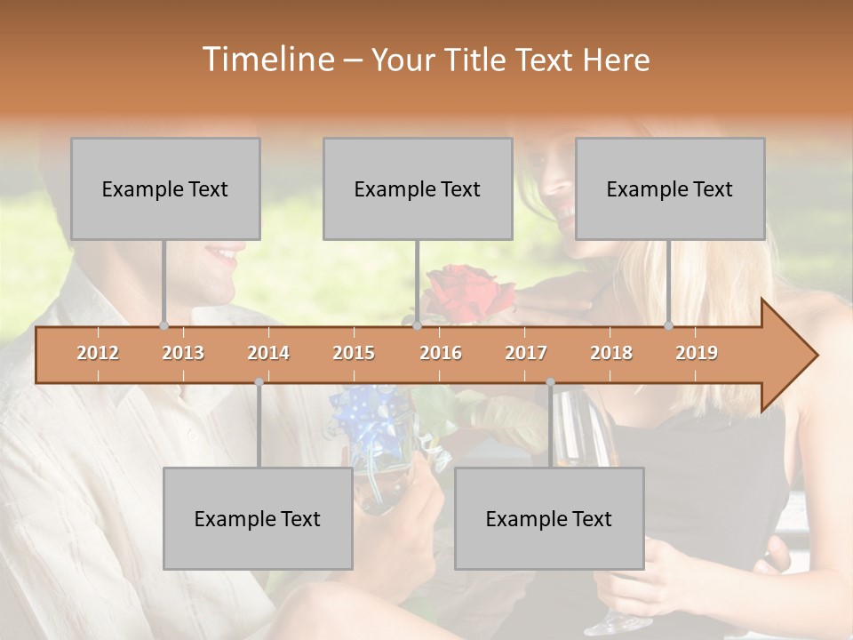 Rosa Flower Girlfriend PowerPoint Template