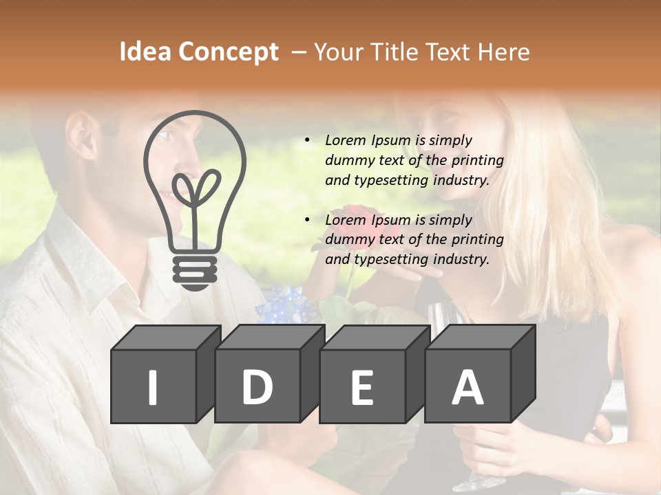 Rosa Flower Girlfriend PowerPoint Template