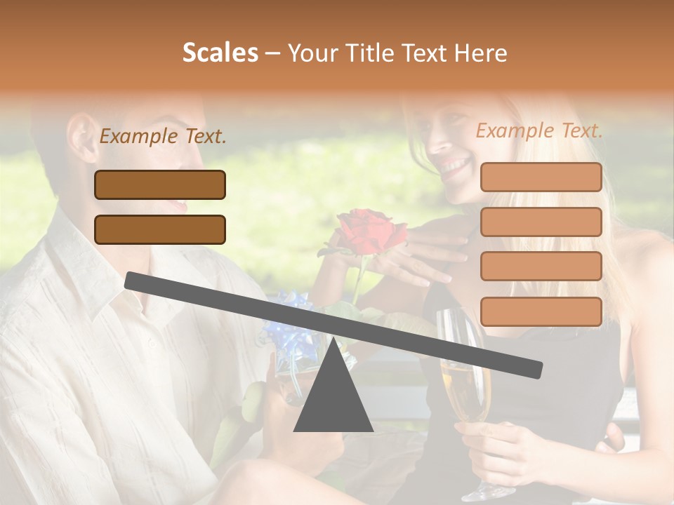 Rosa Flower Girlfriend PowerPoint Template