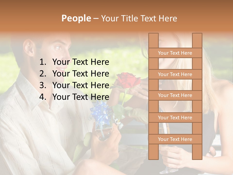 Rosa Flower Girlfriend PowerPoint Template