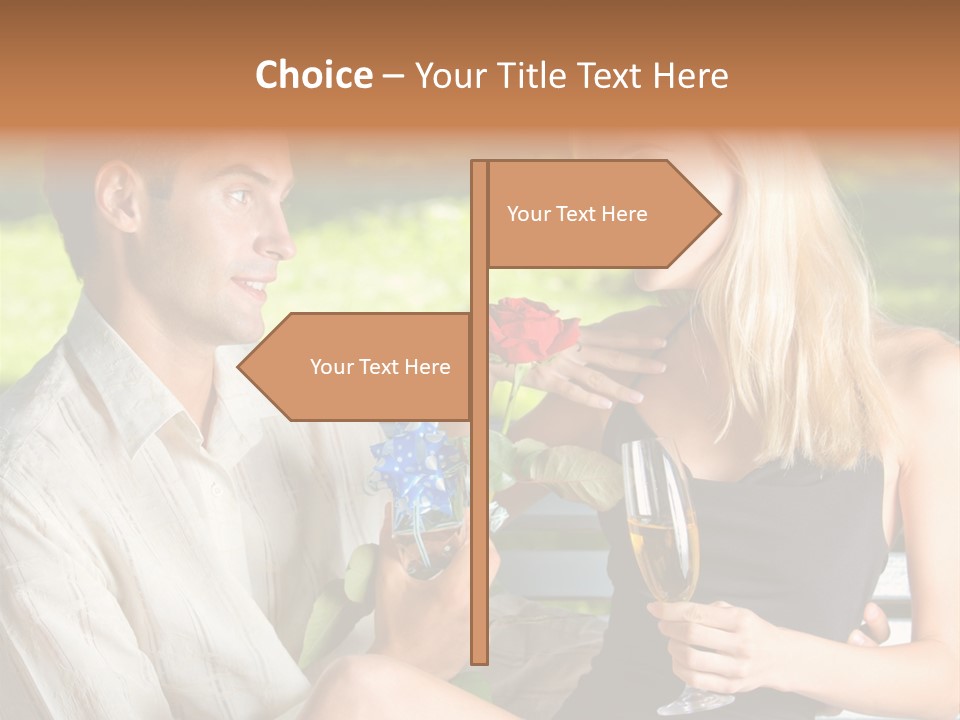 Rosa Flower Girlfriend PowerPoint Template