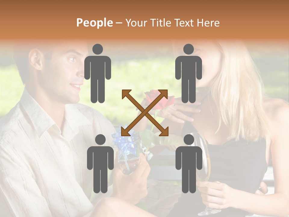 Rosa Flower Girlfriend PowerPoint Template