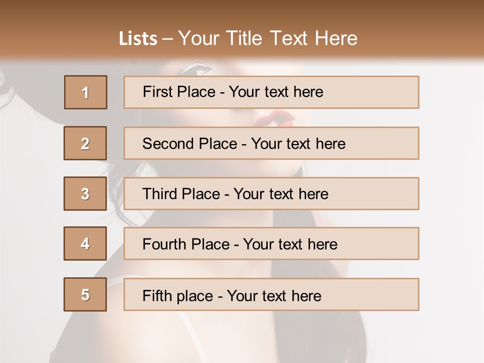 Relaxation Vertical Female PowerPoint Template