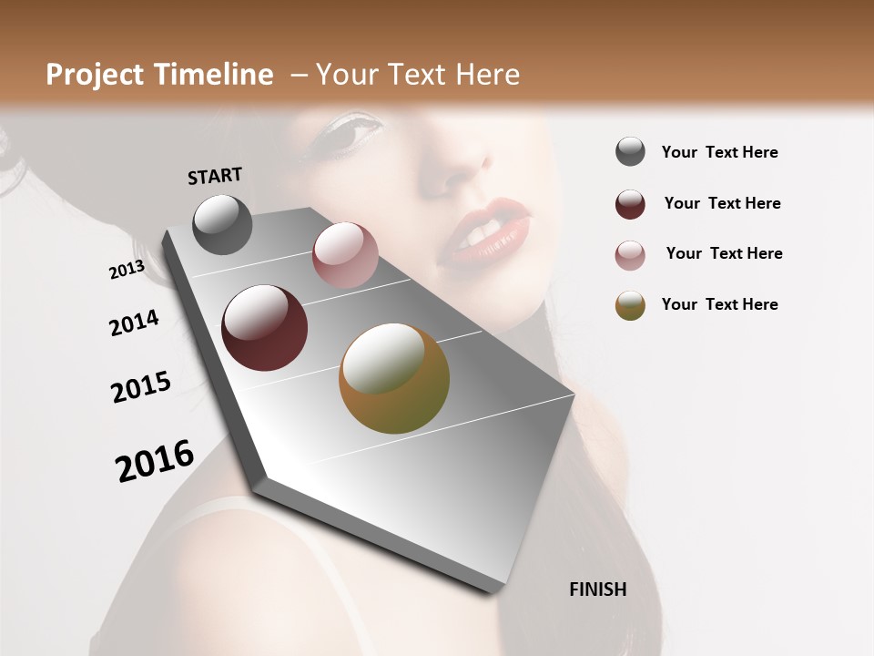 Relaxation Vertical Female PowerPoint Template