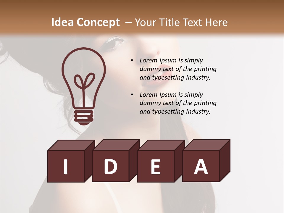 Relaxation Vertical Female PowerPoint Template