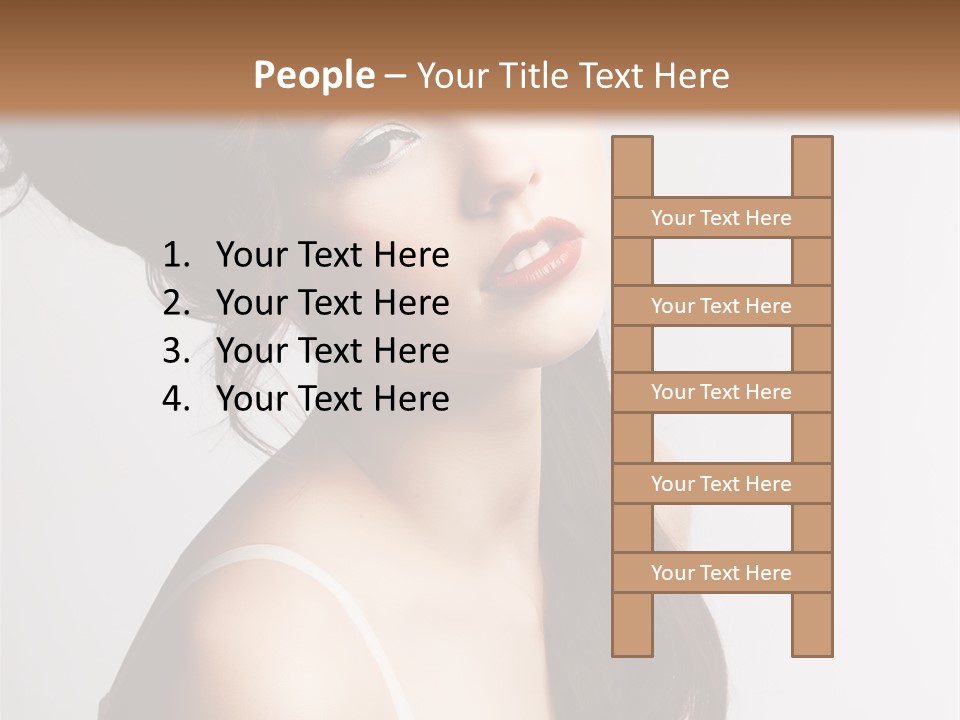 Relaxation Vertical Female PowerPoint Template