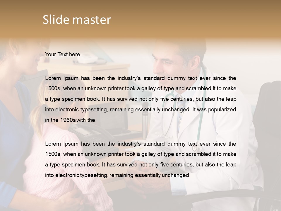 Practitioner Stethoscope Chatting PowerPoint Template