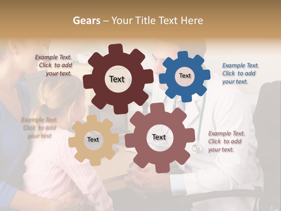 Practitioner Stethoscope Chatting PowerPoint Template