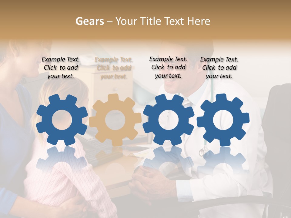 Practitioner Stethoscope Chatting PowerPoint Template