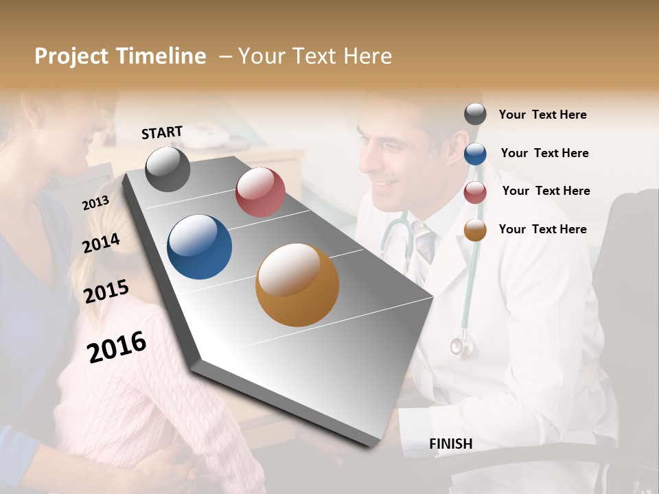 Practitioner Stethoscope Chatting PowerPoint Template