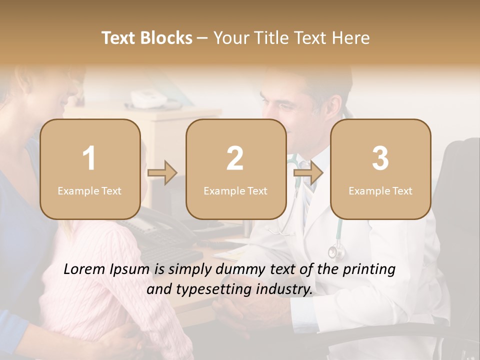 Practitioner Stethoscope Chatting PowerPoint Template