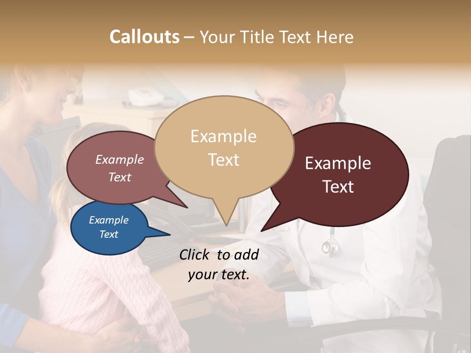 Practitioner Stethoscope Chatting PowerPoint Template